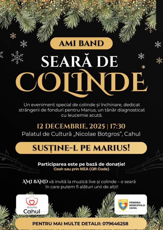 Seară de colinde pentru Marius – împreună putem ajuta!